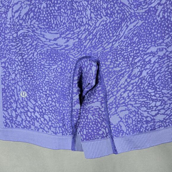 Lululemon Sculpt Short 7” Womens 4 Iris Flower Purple Jacquard Seamless Workout - Picture 5 of 6